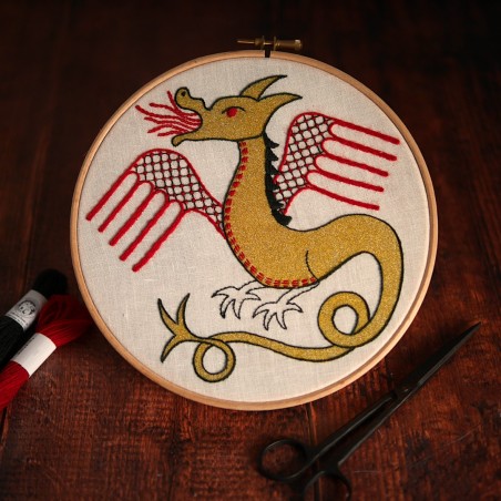 Kit de broderie débuant : L'Or du Dragon