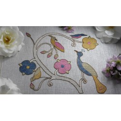 Kit de broderie médiévale : le Jardin aux Oiseaux